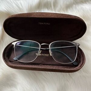 Tom Ford silver metal eyeglass frames (TF 5453 013)